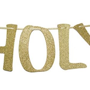 Holy Shit You're Old Banner Gold Glitter for 30th 40th 50h 60th 70th 80th 90th Funny Birthday Banner Sign Bunting Party Decor Photo Booth Props