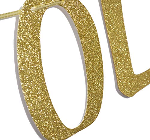 Holy Shit You're Old Banner Gold Glitter for 30th 40th 50h 60th 70th 80th 90th Funny Birthday Banner Sign Bunting Party Decor Photo Booth Props