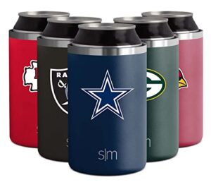 simple modern officially licensed nfl dallas cowboys gifts for men, women, dads, fathers day | insulated ranger can cooler for standard 12oz cans – beer, seltzer, and soda