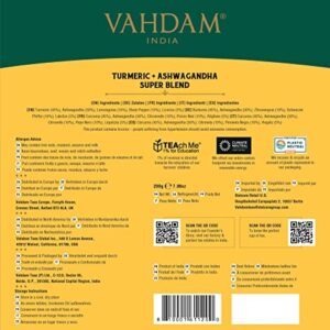 VAHDAM, Organic Turmeric Ginger Herbal Tea (100 Pyramid Tea Bags) Caffeine Free, Superfood w/USDA Organic Turmeric & Ginger | Herbal Tea Bags, Packed in Resealable Ziplock Pouch