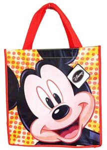 disney mickey mouse happy face reusable tote bag