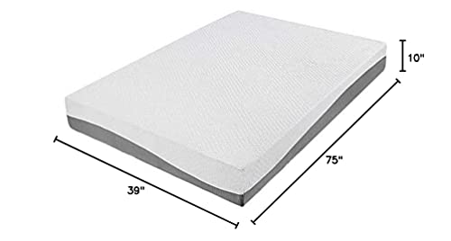 Olee Sleep 10 inch Aquarius Memory Foam Mattress - Twin