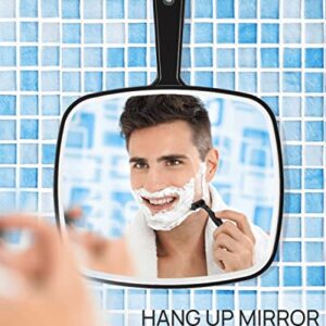 OMIRO Hand Mirror, Extra Large Black Handheld Mirror with Handle, 12.4" L x 9" W