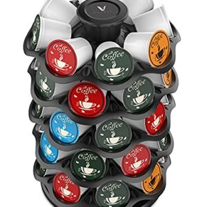 EVERIE Upright Rotray Coffee Pod Carousel Holder Organizer Compatible with 40 Keurig K Cup Pods, KRS4002S-BLK