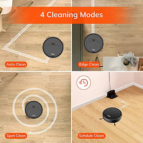 Robot Vacuum Cleaner,Sweeping Robot,Ultra Slim Quiet,1800pa Super-Strong Suction,Cleans Hard Floors to Medium-Pile Carpets,Integral Memory Multiple Cleaning Modes Vacuum Best for Pet Hairs