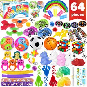 party favors goodie bags for kids, toy assortment carnival prizes classroom rewards, pinata filler for holiday birthday party, squishy toys, fidget spinners, pop tube, wacky track