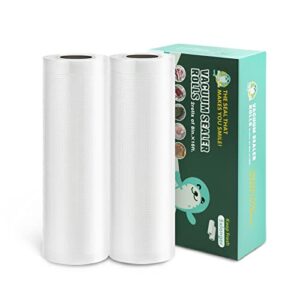 Happy Seal Vacuum Sealer Bags Rolls 8"x16' 2Pack, Seal a Meal, Commercial Grade, BPA Free Heavy Duty Great for Food Storage, Meal Prep or Sous Vide
