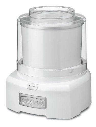 Cuisinart ICE-21P1 1.5-Quart Frozen Yogurt, Ice Cream and Sorbet Maker, Double Insulated Freezer Bowl elminates the need for Ice and Makes Frozen Treats in 20 Minutes or Less, White