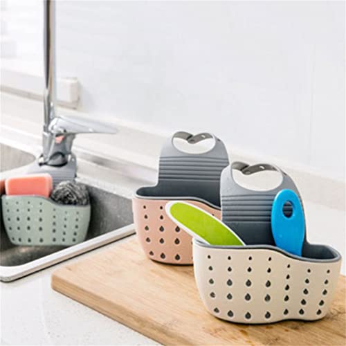 1pcs Sponge Holder for Kitchen Sink Kitchen Organizer Soap Sponge Drain Rack Kitchen Sink Sponge Holder Dish Drainer Portable Hanging Drain Basket Kitchen Sink Accessories Kitchen Accessory