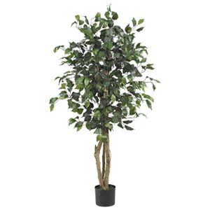 nearly natural 5299 ficus silk tree, 4-feet(48 in), green
