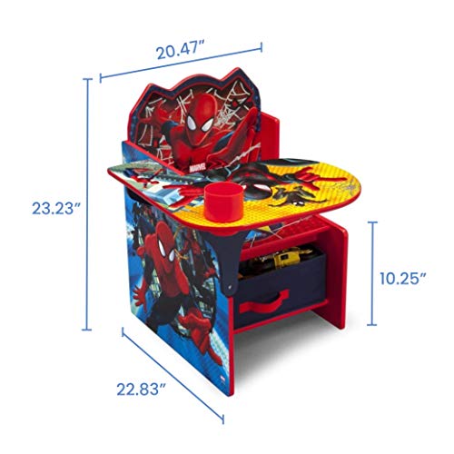 Delta Children Chair Desk With Storage Bin - Greenguard Gold Certified, Spider-Man