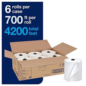 Tork Matic Paper Hand Towel Roll White H1, Universal, 100% Recycled Fiber, 6 Rolls x 700 ft, 290089