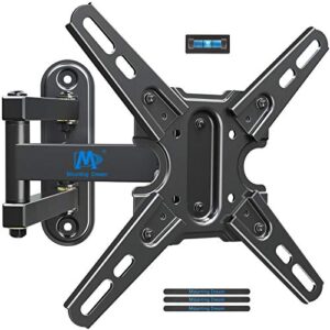 mounting dream ul listed tv mount swivel and tilt for most 13-42 inch tvs, full motion tv wall mount bracket with articulating arm, max vesa 200x200mm, loading 50 lbs, md2465