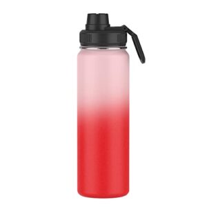 stainless steel vacuum insulated flask, leak-proof, bpa-free double walled thermal mug for coffee & tea, 0.76l sports water bottle, travel water bottle for hot or cold drink, pink…