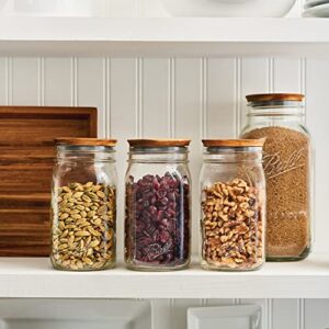 Ball Jar Wooden Storage Lids, 5-Pack, wide, Brown