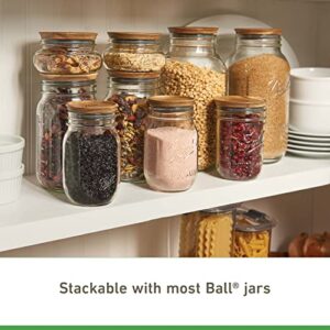 Ball Jar Wooden Storage Lids, 5-Pack, wide, Brown