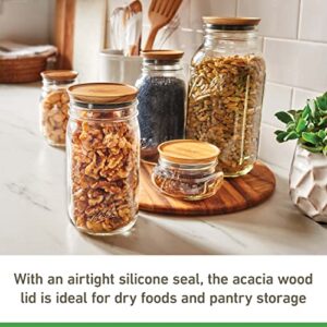 Ball Jar Wooden Storage Lids, 5-Pack, wide, Brown