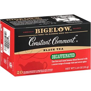 bigelow decaffeinated constant comment black tea, 20 count (pack of 6), 120 total tea bags