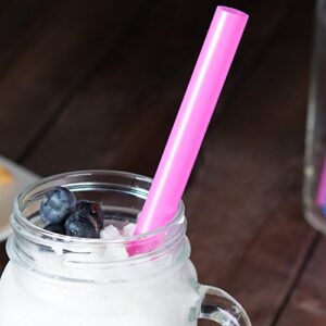 ALINK 100 Extra Large Plastic Bubble Tea Smoothie Straws, 1/2" Wide X 8 1/2" Long Wide Boba Straws