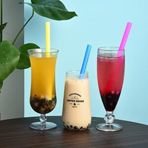 ALINK 100 Extra Large Plastic Bubble Tea Smoothie Straws, 1/2" Wide X 8 1/2" Long Wide Boba Straws