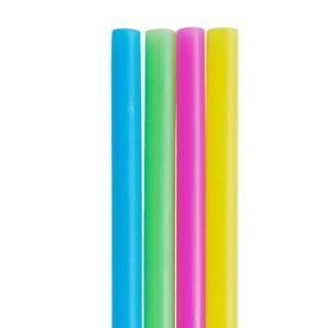 ALINK 100 Extra Large Plastic Bubble Tea Smoothie Straws, 1/2" Wide X 8 1/2" Long Wide Boba Straws