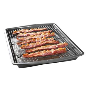 goodcook 15″ x 10.5″ premium nonstick carbon steel crispy bacon multipurpose baking pan set