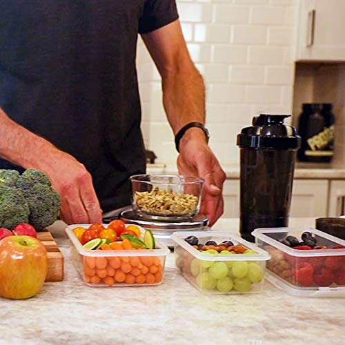 ThinkFit Meal Prep Containers, BPA Free - Airtight Food Storage Containers Best for Meal Prepping & Portion Control - Reusable, Stackable, Microwavable, Dishwasher & Freezer Safe (6 Piece Set)