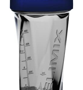 Helimix 2.0 Vortex Blender Shaker Bottle 28oz | No Blending Ball or Whisk | USA Made | Portable Pre Workout Whey Protein Drink Shaker Cup | Mixes Cocktails Smoothies Shakes | Dishwasher Safe (28 oz, Blue)