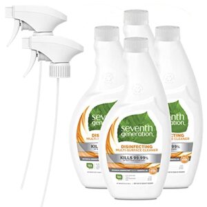seventh generation lemongrass citrus disinfecting multi-surface cleaner – 26 oz, pack of 4