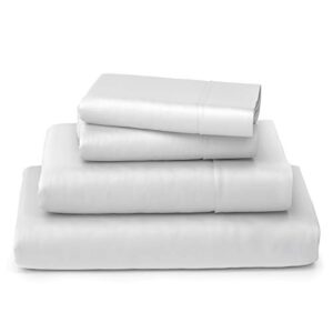 cosy house collection luxury bamboo sheets – 4 piece bedding set – bamboo viscose blend – soft, breathable, deep pocket – 1 fitted sheet, 1 flat, 2 pillow cases – king, white