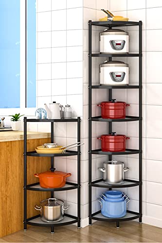 7-Tier Kitchen Pot Rack, Cookware Stand Storage Organizer ，Multi-Layer Corner Shelf Stand Stainless Steel Shelves for Kitchen