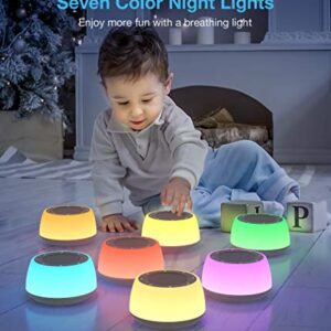 Jack & Rose White Noise Machine Baby, Baby Sound Machine Kids with Night Light, Portable White Noise Machine for Sleeping