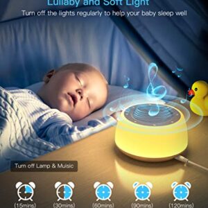 Jack & Rose White Noise Machine Baby, Baby Sound Machine Kids with Night Light, Portable White Noise Machine for Sleeping