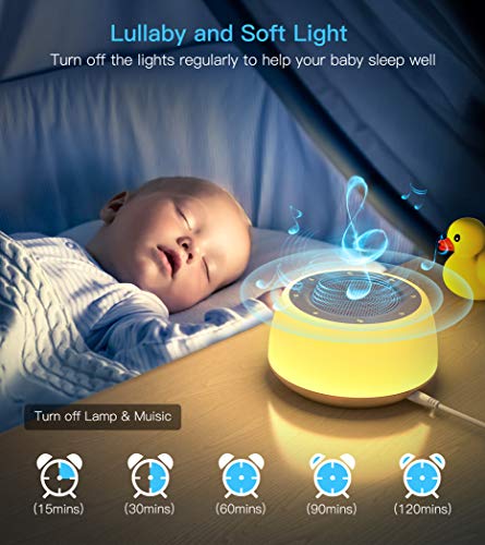 Jack & Rose White Noise Machine Baby, Baby Sound Machine Kids with Night Light, Portable White Noise Machine for Sleeping