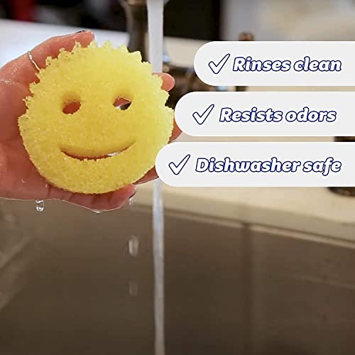 Scrub Daddy Sponge - Lemon Fresh Scent - Scratch-Free Multipurpose Dish Sponge - BPA Free & Made with Polymer Foam - Stain & Odor Resistant Kitchen Sponge (1 Count)