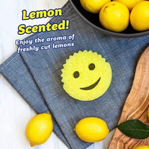 Scrub Daddy Sponge - Lemon Fresh Scent - Scratch-Free Multipurpose Dish Sponge - BPA Free & Made with Polymer Foam - Stain & Odor Resistant Kitchen Sponge (1 Count)