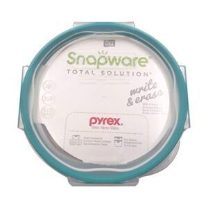 snapware 4-cup total solution round food storage container, glass