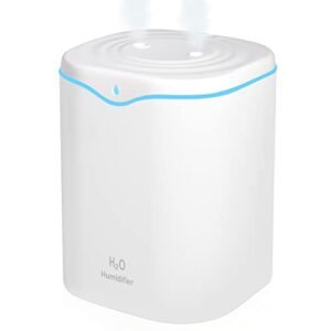 humidifiers for bedroom, 2l cool mist humidifier for bedroom, usb portable desk humidifier, quiet ultrasonic humidifier with 2 mist modes and 7-color light, auto shut-off, for travel & home. spurups
