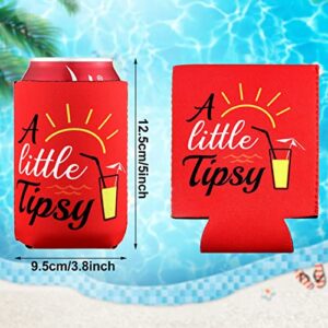 12 Packs Scalloped Can Cooler Sleeve Funny Beer Can Cooler Covers Beach Themed Beer Sleeve Insulated Neoprene Can Cooler Sleeve for Beer Beverages Cans and Bottles Summer Party Favors