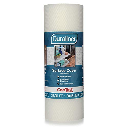 Con-Tact Brand Duraliner Non-Adhesive Surface Cover Shelf and Drawer Liner, 12" x 25', Diamond Clear