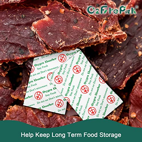 O2frepak 500CC(50-Pack) Food Grade Oxygen Absorbers Packets for Home Made Jerky and Long Term Food Storage