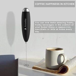 Milk Frother, Hand Mixer, Frother for Coffee, Anteday Battery Operated (Not Included) Electric Mini Matcha Whisk Hand Coffee Frother Electric Drink Stirrer for Lattes, Cappuccino, Hot ChocolateHe