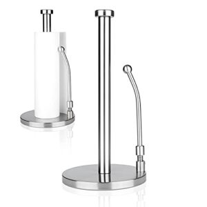 paper towel holder stand stainless steel easy tear paper towel holder with adjustable spring arm for kitchen bathroom