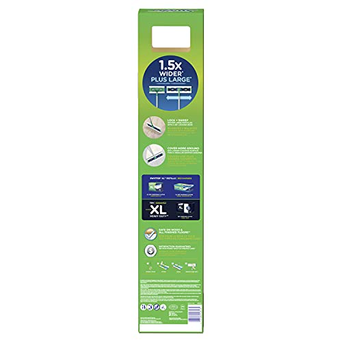 Swiffer Sweeper Dry + Wet XL Sweeping Kit, 1 Sweeper, 8 Dry Cloths, 2 Wet Cloths