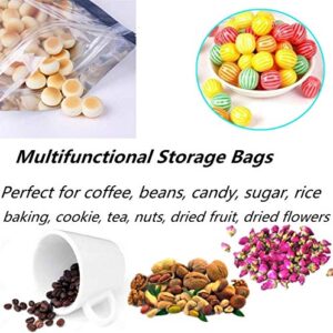 200 Pack Resealable Mylar Bags Smell Proof Pouch Aluminum Foil Packaging Plastic Ziplock Bag,Small Mylar Storage Bags For Bulk Candy,Cookies,Snack Food,Jewelry,3x4 inch(Clear Silver)