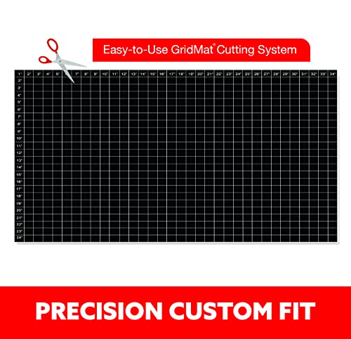 GridMat® Premium Thick Under The Sink Mat Cabinet Liner, Precision Custom Fit With Exclusive GridMat® Cutting System, Waterproof, Ultimate Absorption, Kitchen/Bathroom/Laundry (Charcoal, 24x34 Inches)