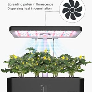 iDOO Hydroponics Growing System 12Pods, Indoor Garden with LED Grow Light, Plants Germination Kit, Built-in Fan, Automatic Timer, Adjustable Height Up to 11.3" for Home, Office