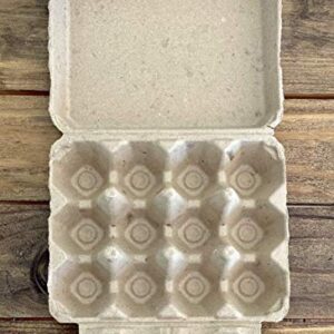 Vintage Blank Egg Cartons- Classic 3x4 Style Holds 12 Large Eggs, Sturdy Design Made from Recycled Cardboard (25)