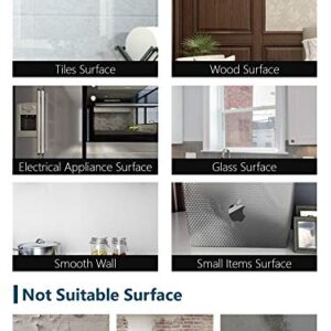 VEELIKE Kitchen Backsplash Wallpaper Peel and Stick Aluminum Foil Contact Paper Self Adhesive Oil-Proof Heat Resistant Wall Sticker for Countertop Drawer Liner Shelf Liner (15.74x118.11inches)