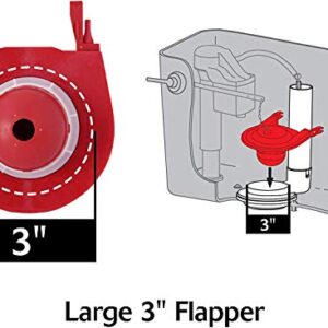 Korky 3060BP Universal Toilet Flapper Replaces Most Large 3-Inch Flappers - Long Lasting Rubber - Easy to Install - Made in USA